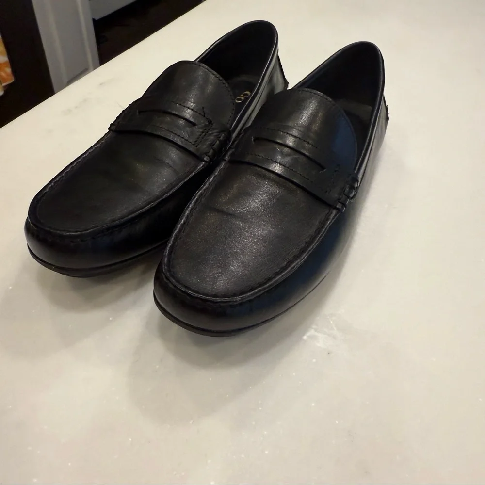 Coach Men’s Leather Driving Loafers Black Leather Sz 12D NEW